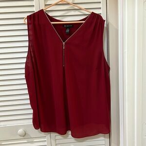 Inc blouse in burgundy